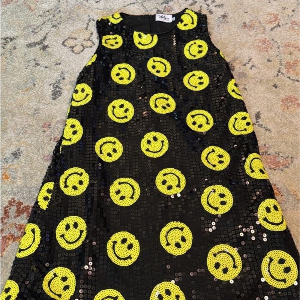 Lola and the Boys smiley sequin dress